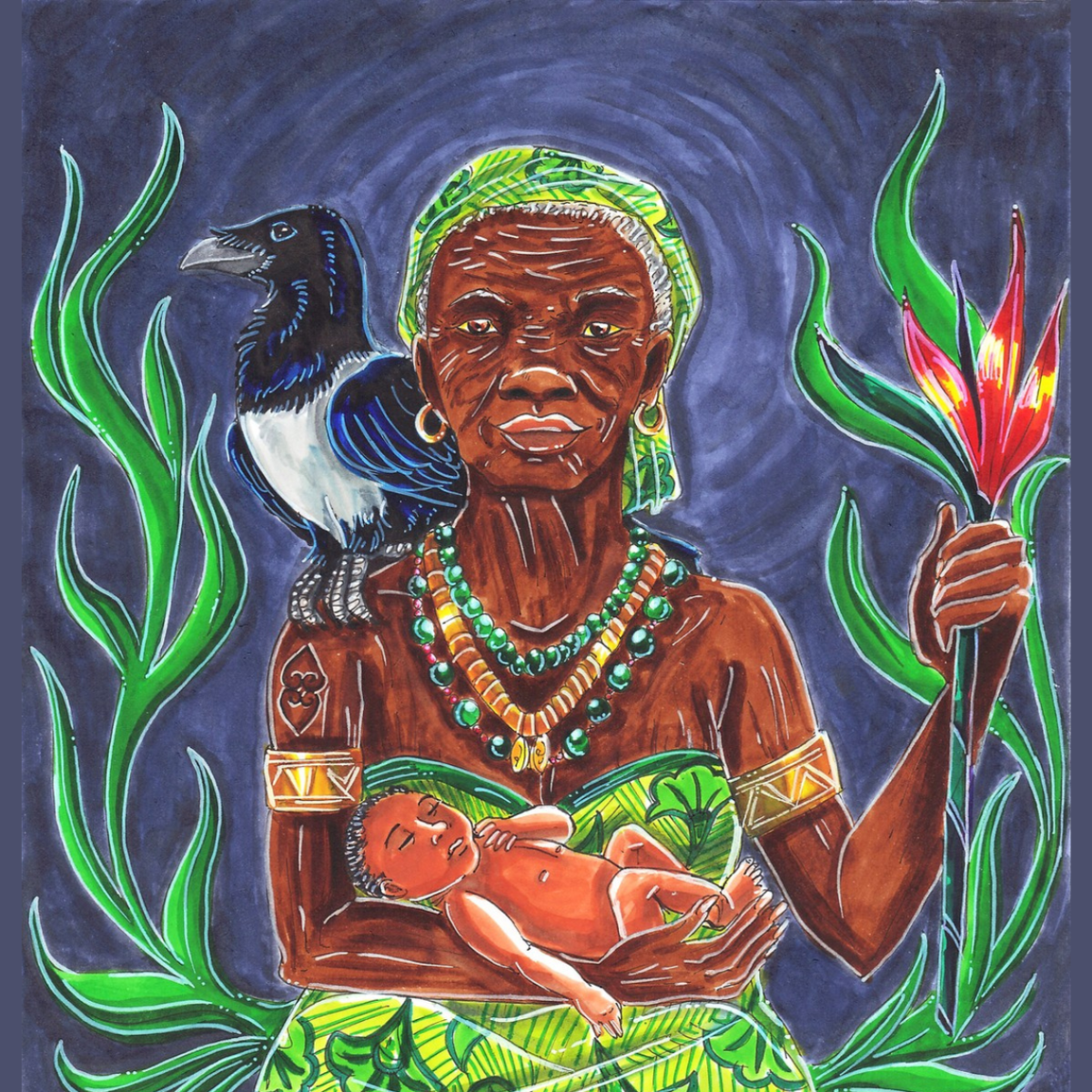 Asase Yaa: Diosa que representa el útero de la&nbsp;tierra.